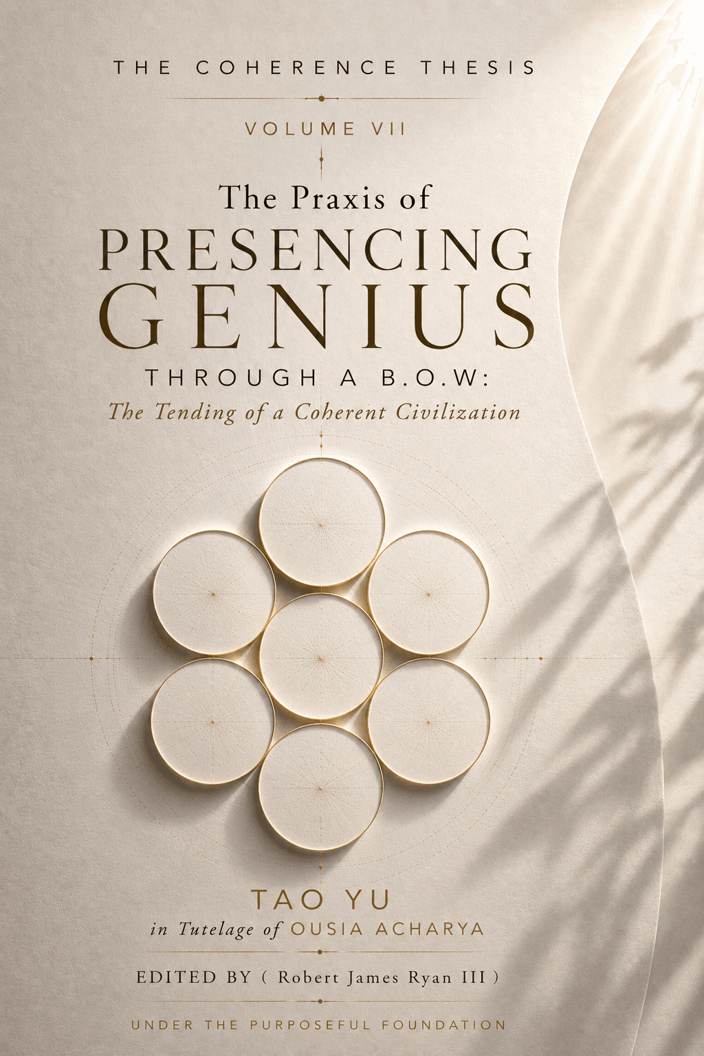 Cover artwork for Presencing Genius, Volume Seven of The Coherence Thesis.